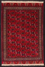 TAPPETO BUKARA TURCOMANNO ANNODATO A MANO cm. 244 x 163