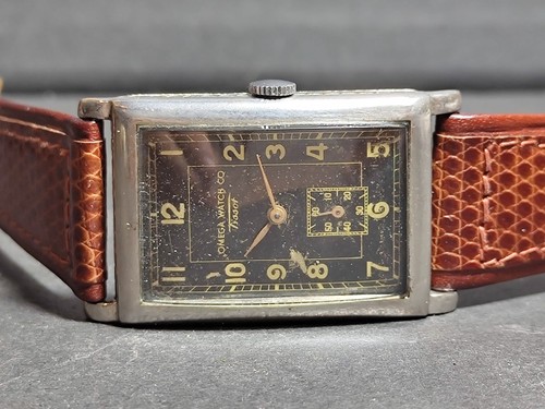 Omega tissot tank black gilt - omega,