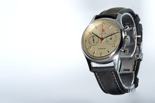 Cronografo RED STAR ST1901 40mm collo d'oca/pelle e chiusura a farfalla + scatola 1963