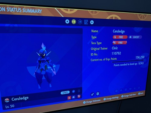 Pokémon ceruledge lucido - pokémon,