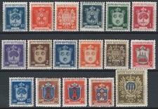 1945-46 San Marino Stemmi 17v. MNH Sass. n. 279/95