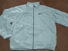 NIKE Giacca Bianca Jacket Bianco-Lucido Retro Vintage Gabber Hardcore 1995 tg XL