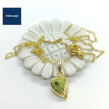 Collana e ciondolo donna laminato oro giallo con quarzo naturale porta fortuna 4