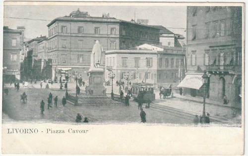 Livorno piazza cavour tram - -,