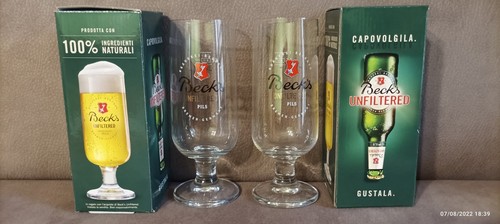Birra beck lotto - beck's, bicchieri