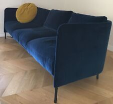 Divano Blendy De Padova in velluto blu a 3 posti usato ottime condizioni 
