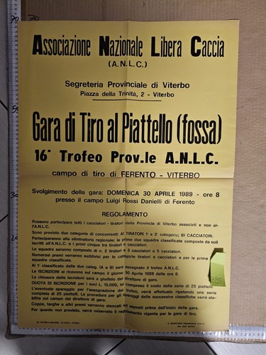 Manifesto anlc caccia trofeo - manifesto,