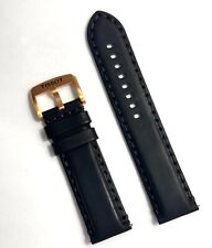 Cinturino orologio originale Tissot Super Sport 22 mm pelle nera fibbia oro rosa