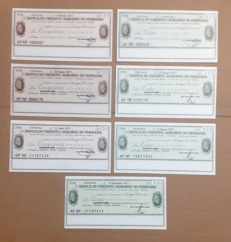 Lotto miniassegni fior - n°,