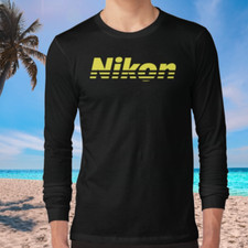T-shirt Nikon logo giallo logo classico americana manica lunga divertente dalla S alla 5XL