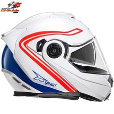 CASCO MODULARE AXO GALAXY CON PINLOCK, BIANCO ROSSO BLU LUCIDO TAGLIA XL