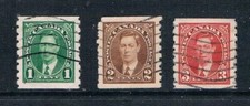 Canada 1937 - KGVI Portrait Coils - Perf 8 - SC 238-240 [SG 368-370] USED F6