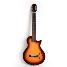 chitarra elettrica classica silenziosa corda nylon viaggio portatile effetto integrato