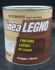 Vernice legno Finitura lucida ad acqua trasparente Tecnorivest Idrol Lt. 0,75 