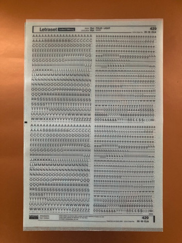 Letraset 429 folio light - 429,