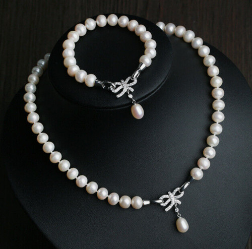 Set bracciale collana - , perle