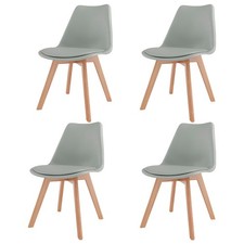 Set di 4 sedie imbottite da