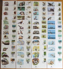 Grande lotto 117 Buste del WWF in serie da 4 tematiche animali pesci stock