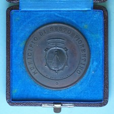 SESTO FIORENTINO MEDAGLIA 1892 PREMIO ALL'ISTRUZSIONE AL LAVORO E ALL'INDUSTRIA
