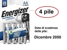 4 batterie AA Stilo Litio