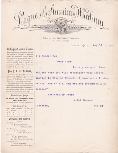 1887 lega american wheelmen - 1887,
