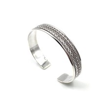 bracciale moderno argento 925 massiccio braccialetto uomo gioielli 1,1 cm bra...