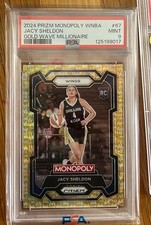 2024 Panini Prizm Monopoly WNBA #67 Jacy Sheldon Gold Wave Millionaire 10/10 RC
