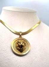 PLACCATO ORO COLLANA UOMO LEONE