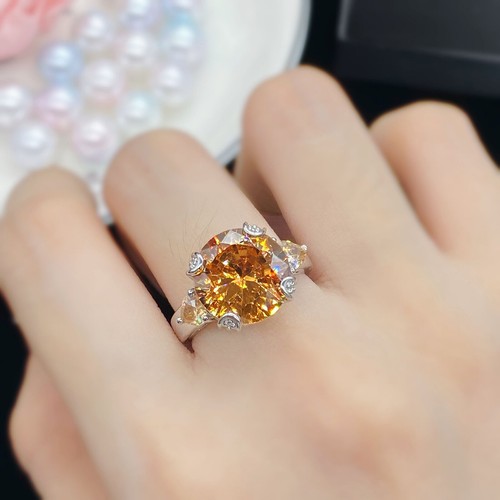 Anelli con rotondo moissanite - con,