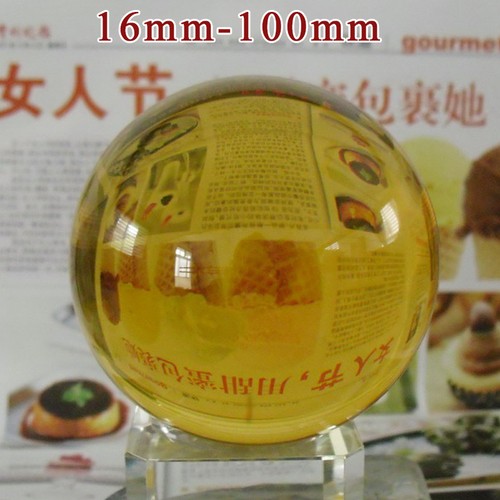 100mm yellow crystal glass - yellow,
