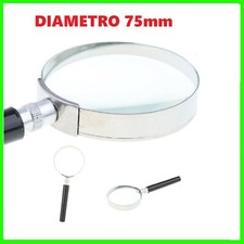 LENTE DI INGRANDIMENTO CRISTALLO 75 MM LETTURA DIOTTRIE FRANCOBOLLI MODELLISMO