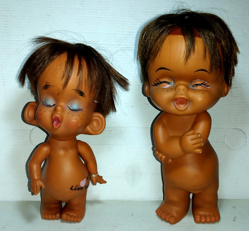 Coppia bambolotti gomma - coppia,