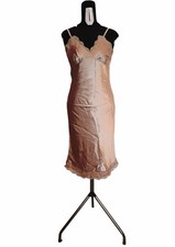 Vestito rosa longuette stile lingerie Made in Italy in raso di acetato e viscosa