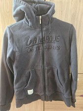 Felpa con cappuccio zip nera