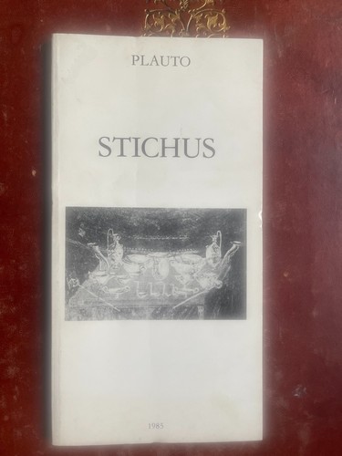 Plauto stichus inda - plauto, –