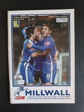 programma calcio Millwall vs Colchester United 2009