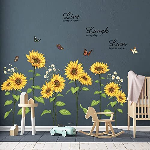 Runtoo adesivi murali girasole - runtoo,