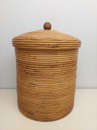 Cesto cilindrico rattan - in,