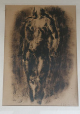 1940  disegno " NUDO DONNA  " Tecnica Mista inchiostro a china su Carta firmato3
