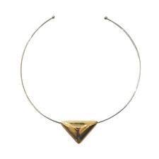 Collana donna NALI' rigida in acciaio inox mod. Choker con elemento a triangolo