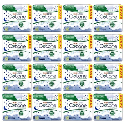 120pz lines cotone assorbenti - lines,