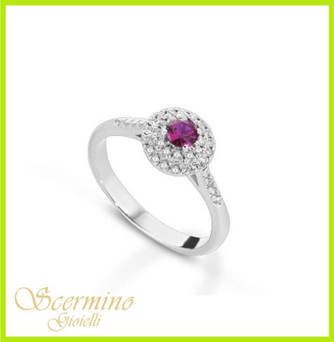 18k white gold ruby - 18k, and