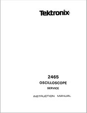 Tektronix 2465 Manuale di