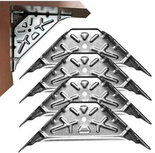 Set da 4 Staffe Angolari Supporto Solido per Letti e Strutture in Legno