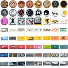 Lego pezzi stampati adesivi - lego,