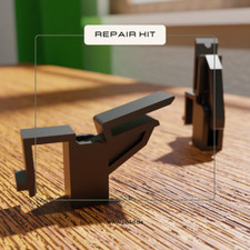 Coppia di cerniere per Thorens TD-160, 165, 166, 145, 146. Versione Ottimizzata!