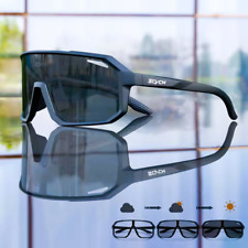 OCCHIALI FOTOCROMATICI POLARIZZATI DA SOLE SPORTIVI CICLISMO CORSA PROTEZIONE UV