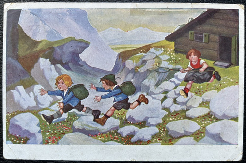 Cartolina svizzera in fuga - cartolina,