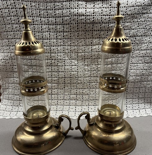Lampade candela vintage ottone