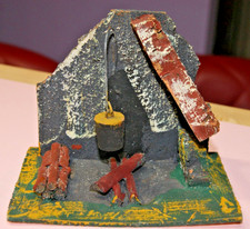 focolare presepe confalonieri? in legno e cartone  H 10 cm n 125-23